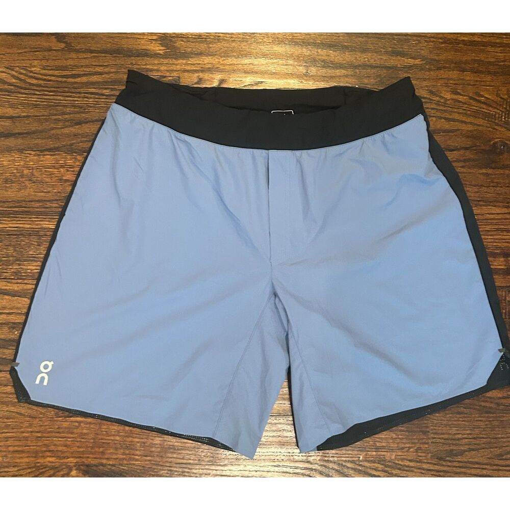 On Cloud Blue Black Running Athletic Lightweight Lined Shorts Men's Size XL